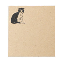 Kitty Cat on Brown Paper Fine Art