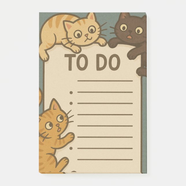Kitty Cat Pad To Do List Post-it Notes (Front)