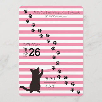 Kitty Cat Party Birthday Invitation