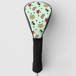 Kitty Cat Pattern Golf Head Cover