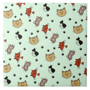 Kitty Cat Pattern Tile