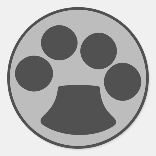 Kitty Cat Paw Print Classic Round Sticker (Front)