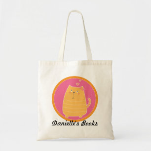 Kitty Cat Personalised Book Tote Bag
