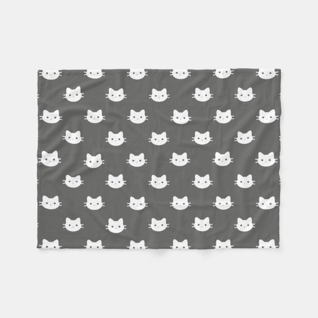 Kitty Cat polyester Fleece Blanket (Front (Horizontal))