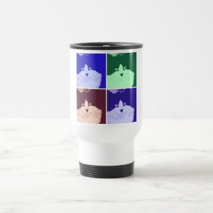 Kitty Cat Pop Art Travel Mug