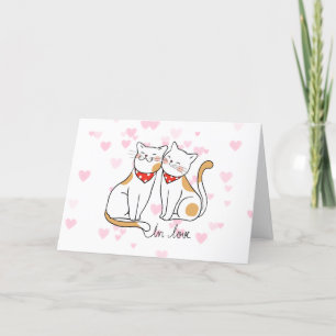 Kitty Cat Purrfect Love Romantic Valentine Card