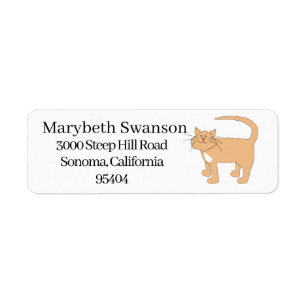 Kitty Cat Return Address Label