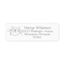 Kitty Cat Return Address Label