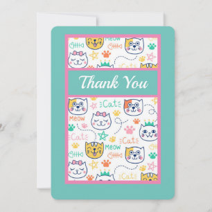 Kitty Cat Thank You Card