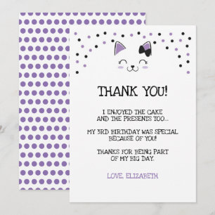 Kitty Cat Thank You Card