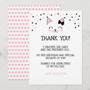Kitty Cat Thank You Cards