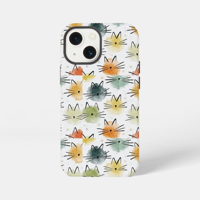 Kitty Cat Tough Apple iPhone 13 mini Case (Back)