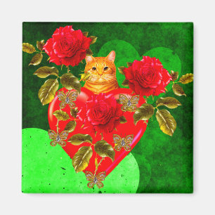 Kitty Cat Valentine Magnet