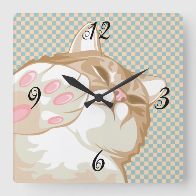Kitty Cat Wall Clock (Front)