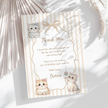 Kitty Cat Watercolor Neutral Pet Birthday