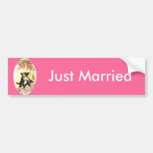 Kitty Cat Wedding Bumper Sticker
