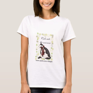 Kitty Cat with Flowers Gift for Mother T-Shirt