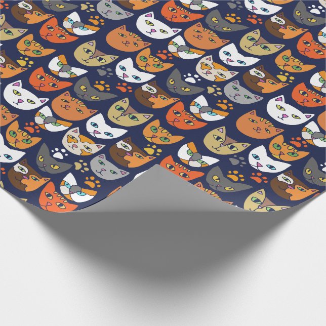 Kitty Cats Everyday Caturday Wrapping Paper (Corner)