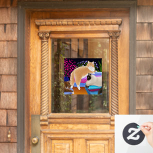 Kitty Cats Love Clean Laundry Window Cling