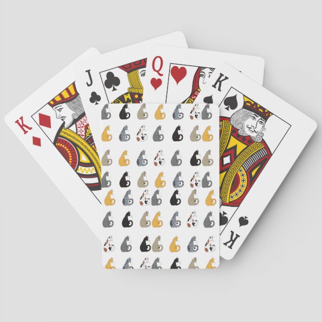 Kitty Cats Spiral notebook Playing Cards (Back)