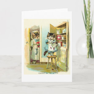 Kitty Caught in the Act, Greeting Card