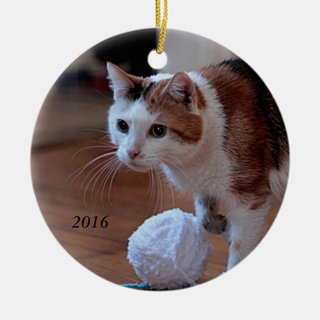 Kitty Ceramic Tree Decoration (Front)