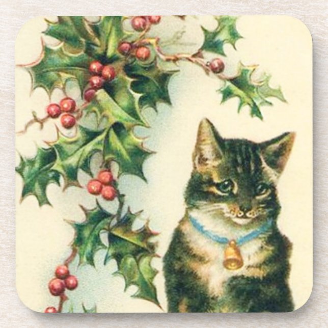 Kitty Christmas Coasters (Front)
