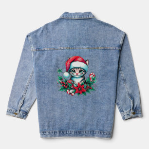 Kitty Christmas Denim Jacket