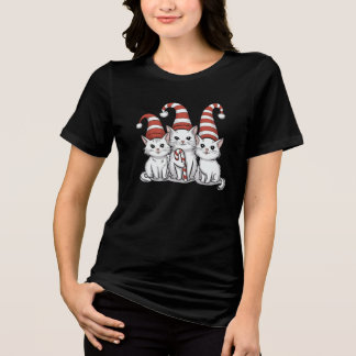 Kitty Christmas,Feline Christmas,Meowry Christmas  Tri-Blend Shirt
