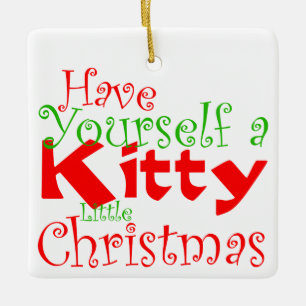 Kitty Christmas Holiday Pet Ornament