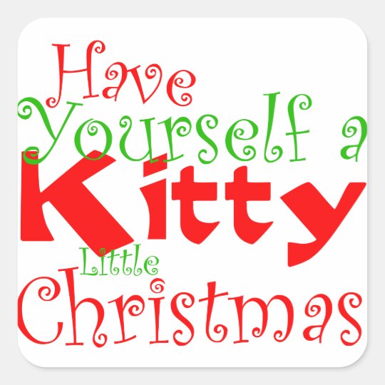 Kitty Christmas Holiday Pet Sticker
