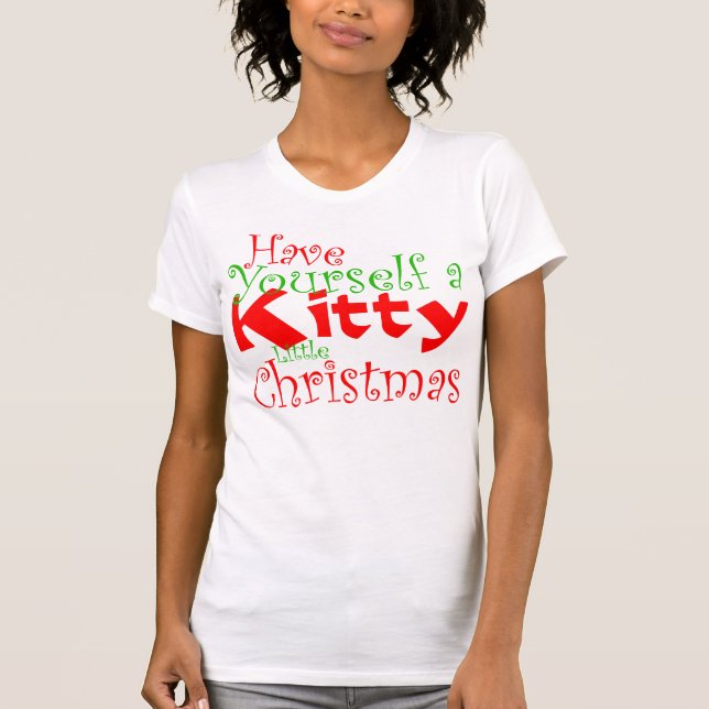 Kitty Christmas Holiday T-Shirt (Front)