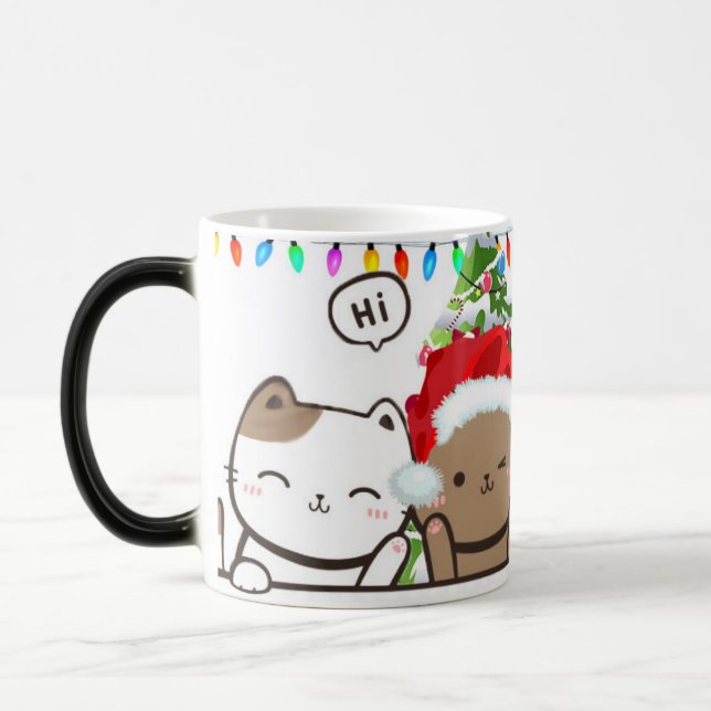 Kitty Christmas Magic Mug (Left)