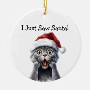 Kitty Christmas Mischief Cat Ornament