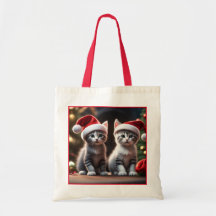 Kitty Christmas Tote