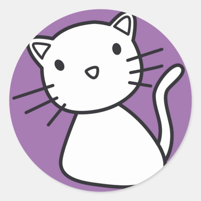 kitty classic round sticker (Front)