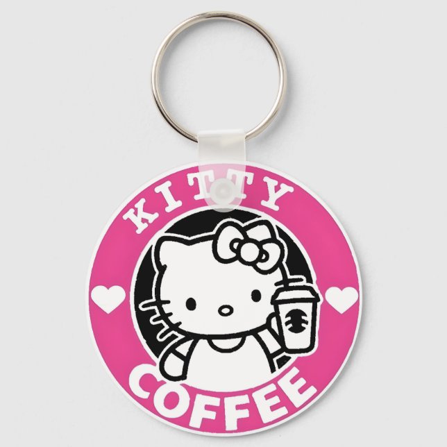 Kitty Coffee Logo Key Ring (Front)