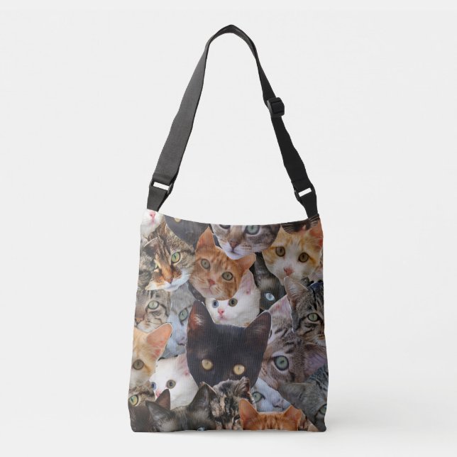 Kitty Collage Crossbody Bag (Front)