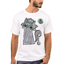 Kitty Cop – Purrtect & Serve Men's Dark T-Shirt