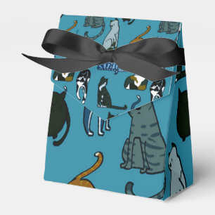 Kitty Corner Cat Pattern Favour Box