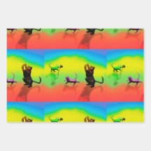 Kitty Cove Wrapping Paper Flat Sheet Set of 3