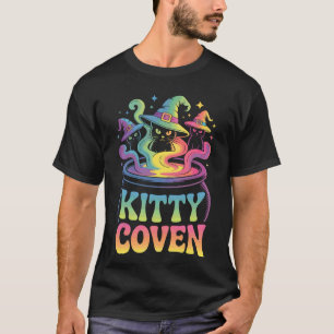 Kitty Coven Adorable Witch Cats, Magical Cauldron  T-Shirt