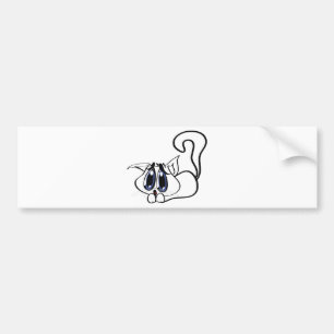 Kitty Cut Cat Bumper Sticker