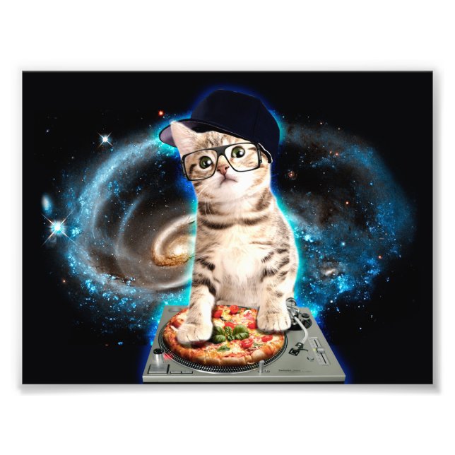 kitty dj cat photo print (Front)