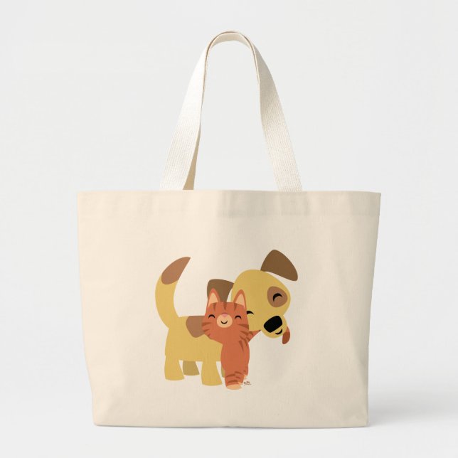 Kitty & Doggy cartoon custom bag (Front)