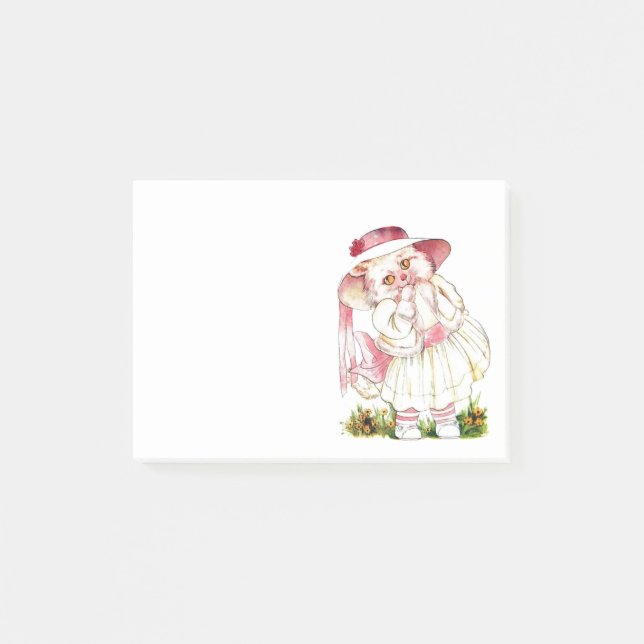 Kitty Dress-Up Post-it Notes (Front)