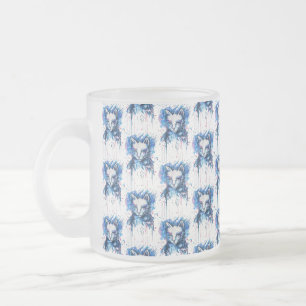 Kitty Frosted Glass Coffee Mug