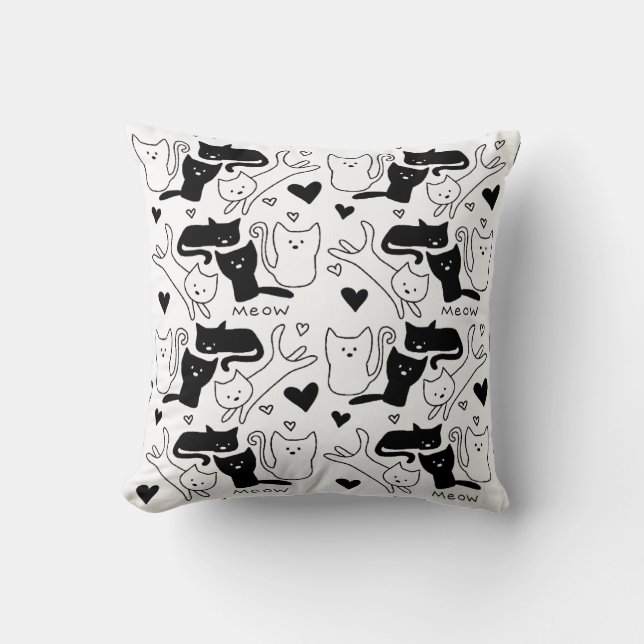 Kitty Galore Pattern Cushion (Front)