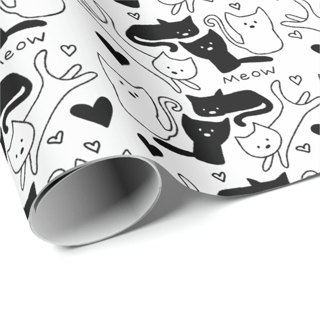 Kitty Galore Pattern Wrapping Paper (Roll Corner)