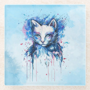 Kitty Glass Coaster
